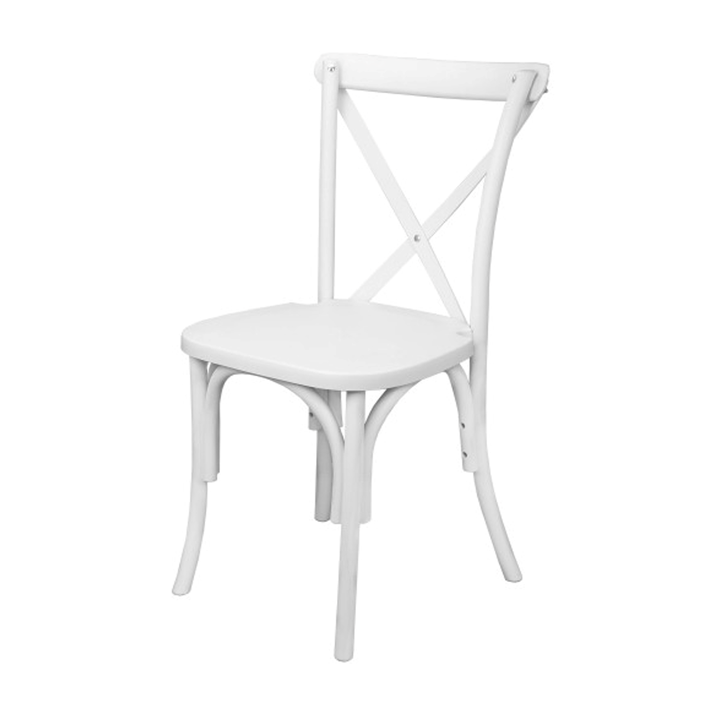 Crossback Stuhl aus Holz weiß