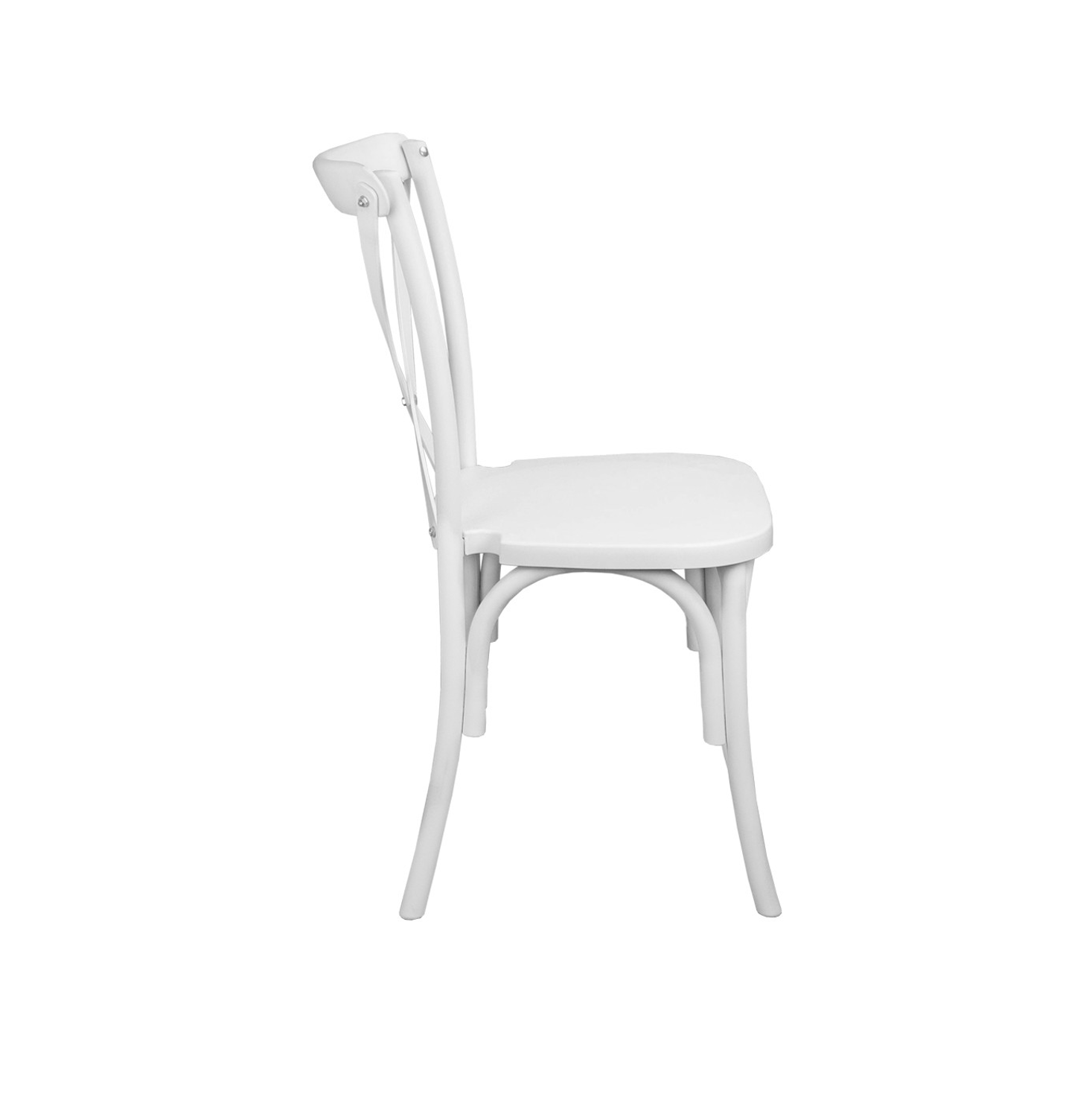 Crossback Stuhl aus Holz weiß
